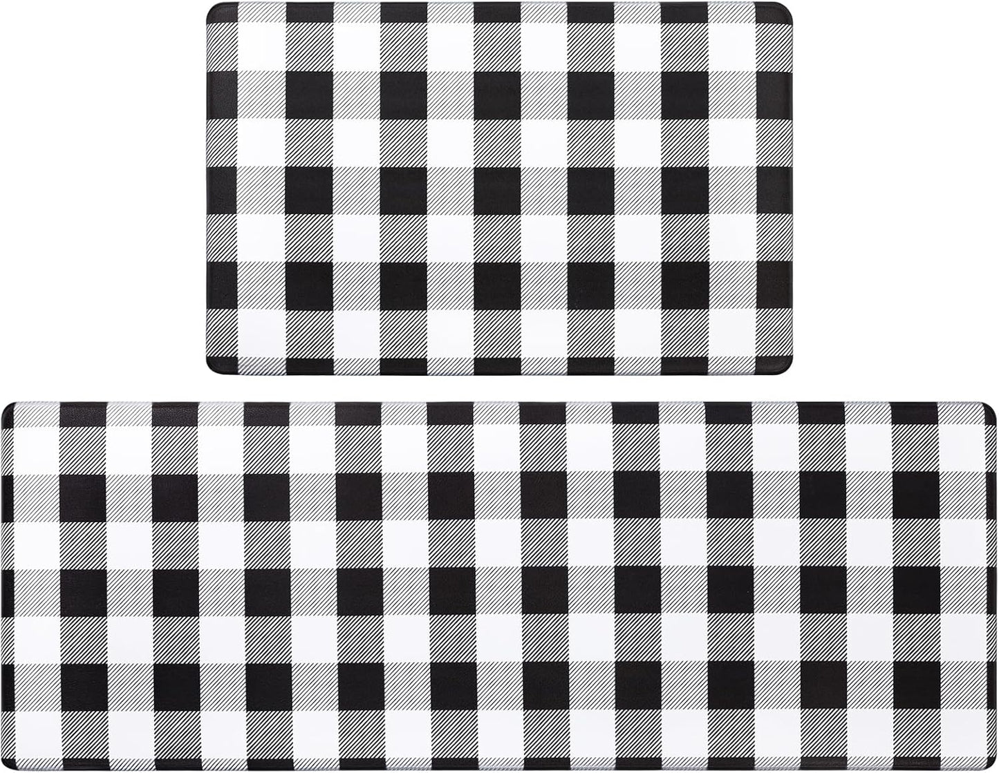 anti Fatigue Kitchen Mat Set of 2 Cushioned Kitchen Floor Mats Waterproof Kitchen Rugs Non Slip Kitchen Runner Rug Comfort Soft Standing Mat Carpets